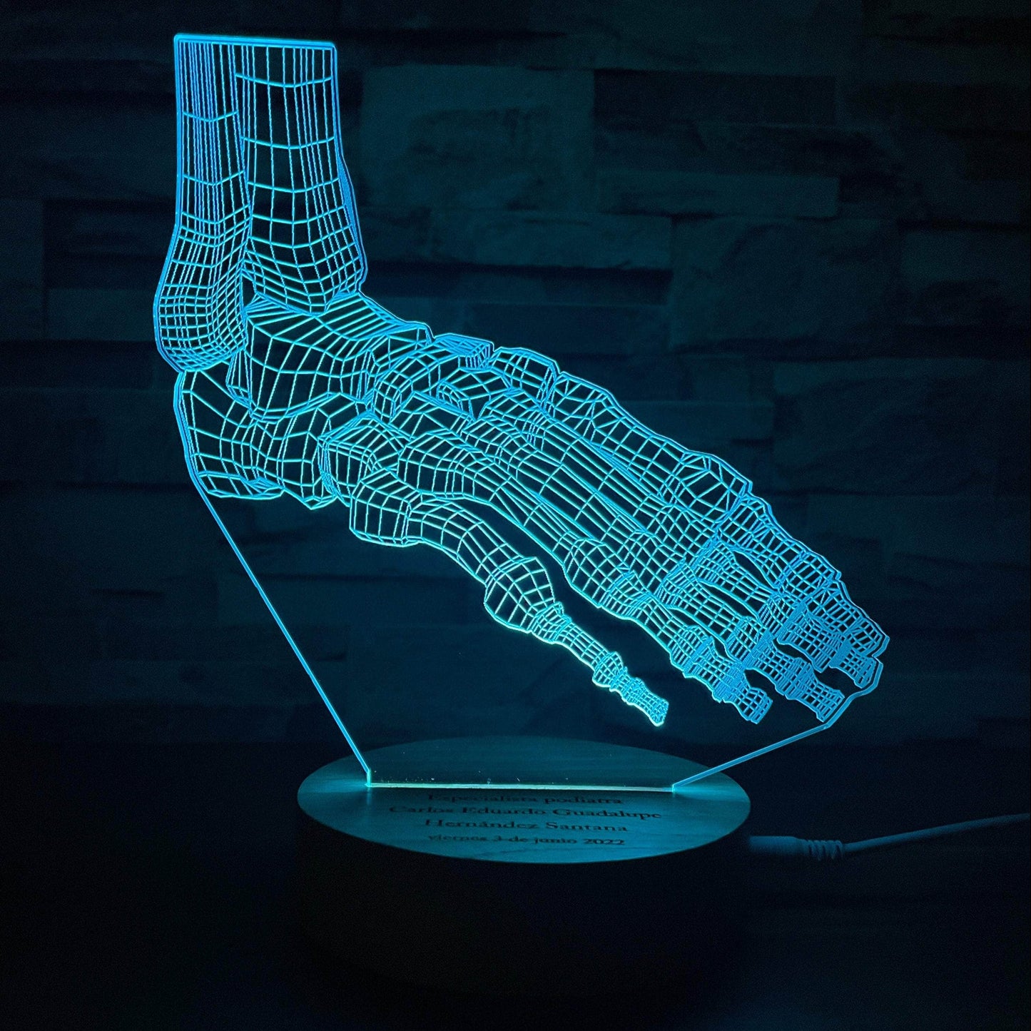 Lámpara Led Huesos del pie lámparas Luces de Colores intercambiables