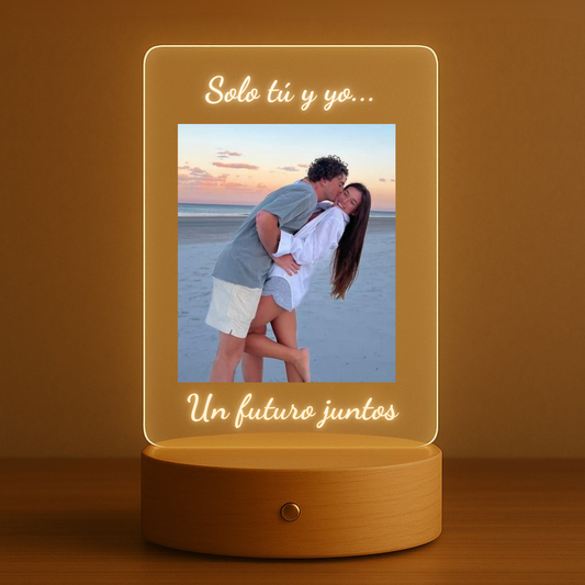 Lámpara con foto + texto