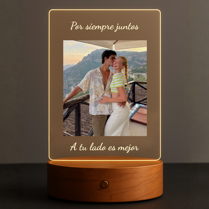 Lámpara con foto + texto