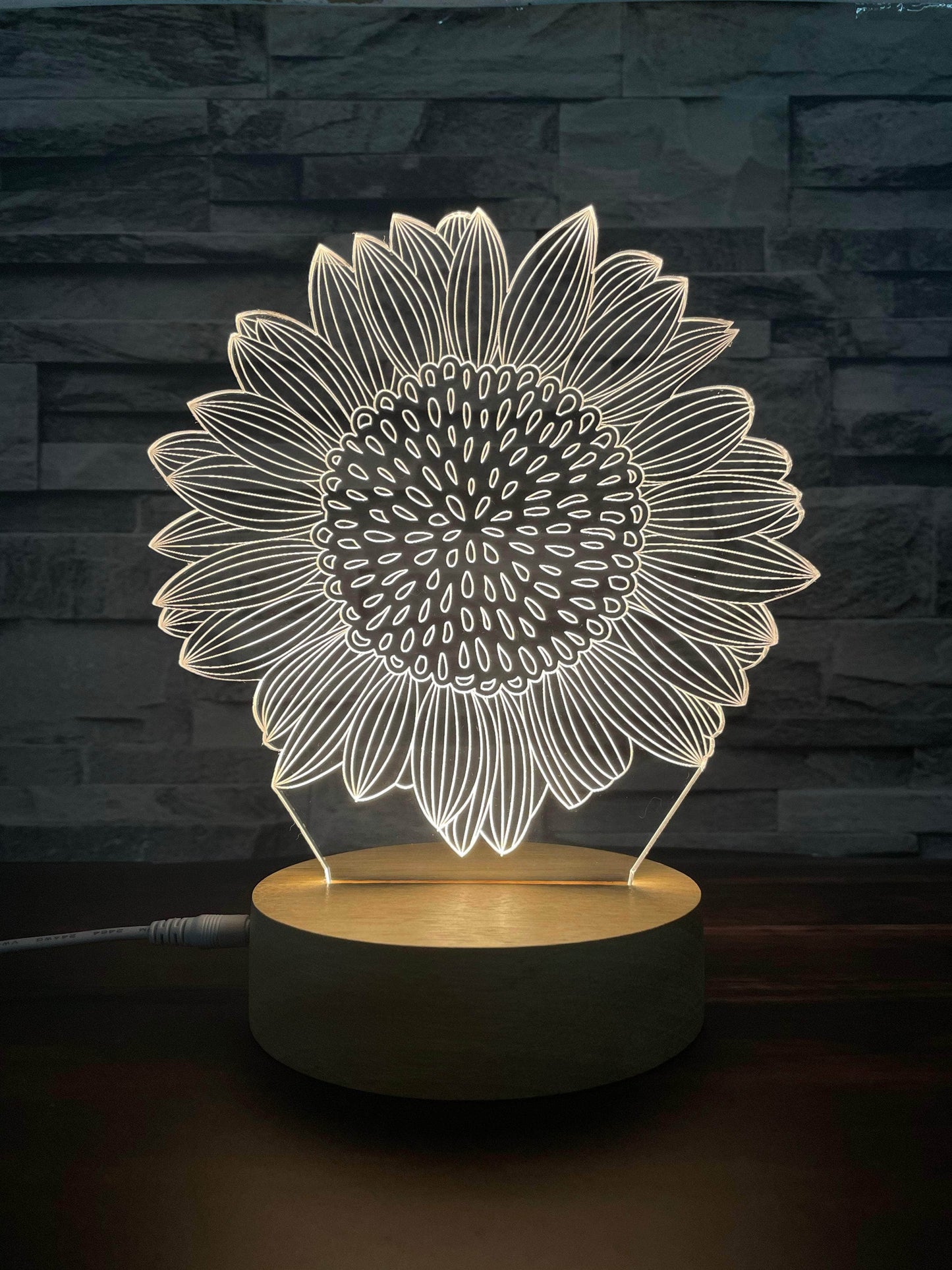 Lámpara Led Girasol lámparas Luz Cálida