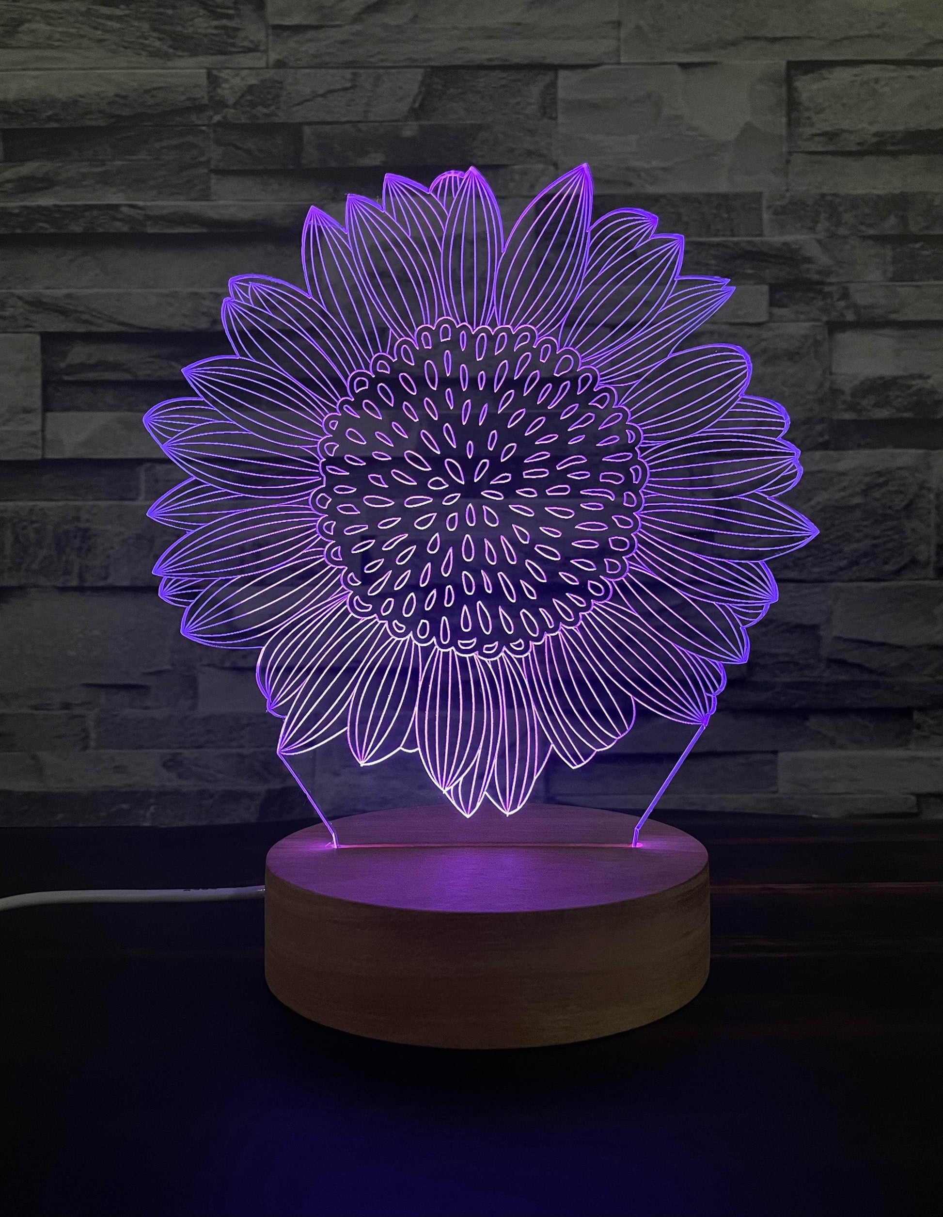 Lámpara Led Girasol lámparas Luces de Colores intercambiables