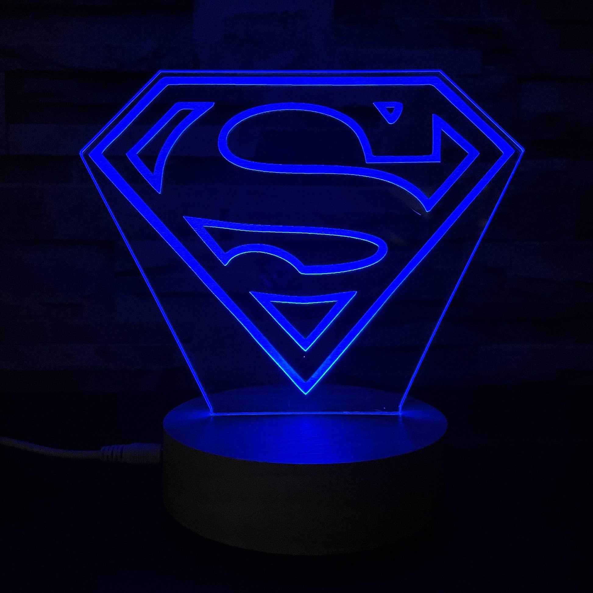 Lámpara Led Logo de Superhéroe lámparas