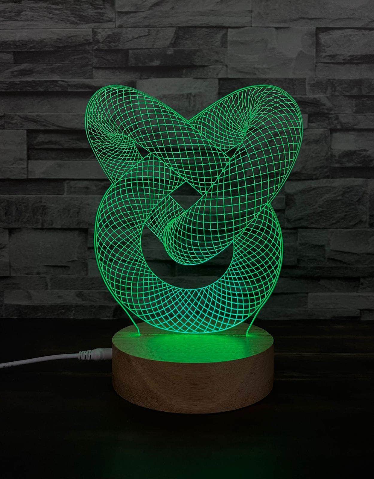 Lámpara Led Love Knot lámparas Luces de Colores intercambiables