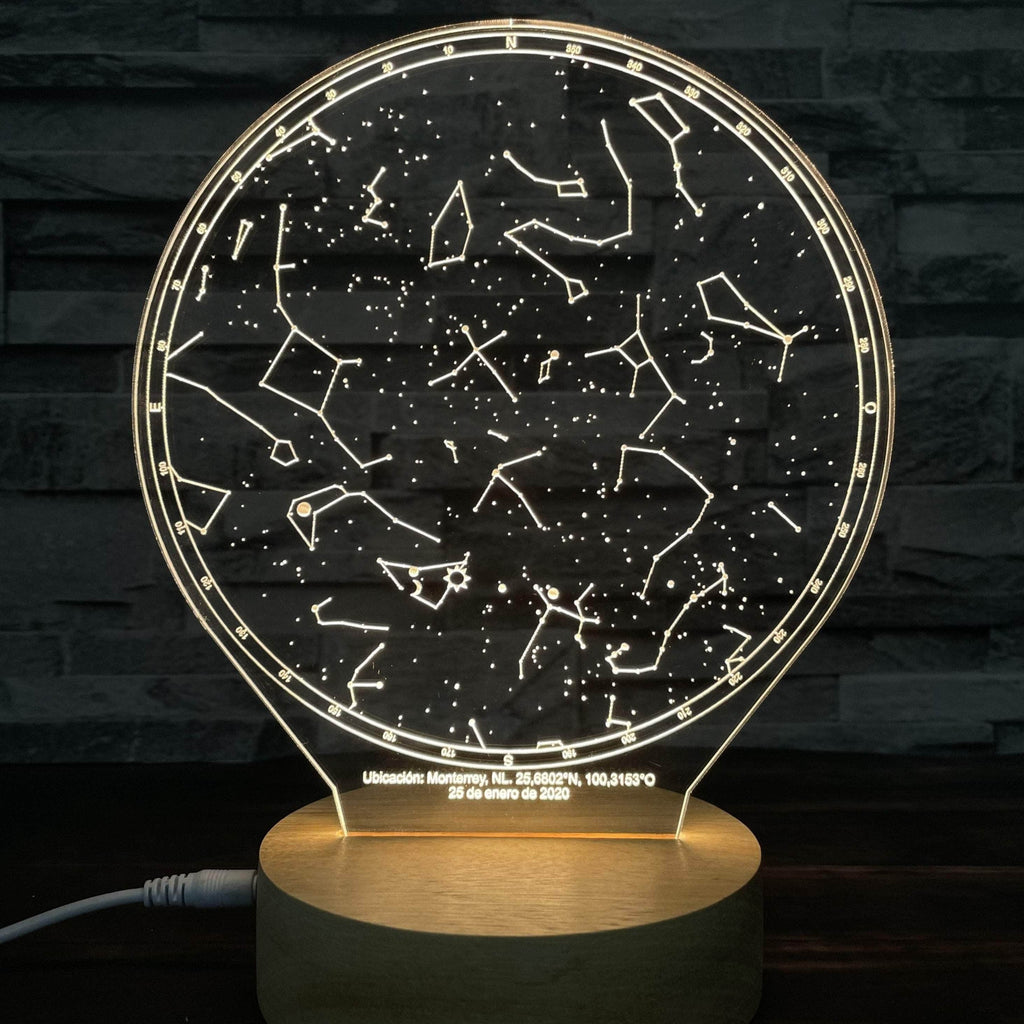 Lámpara Led Star Map lámparas Cálida