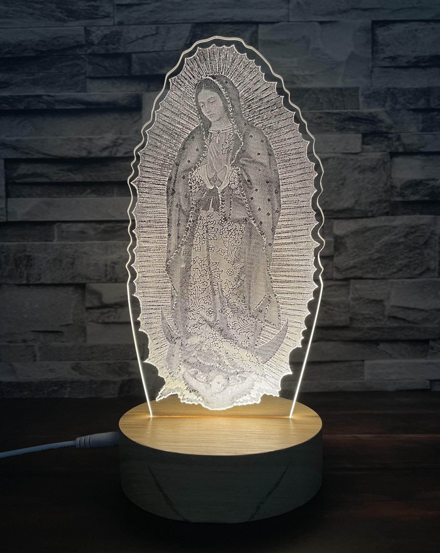 Lámpara Led Virgen De Guadalupe lámparas CÁLIDO / SIN GRABADO