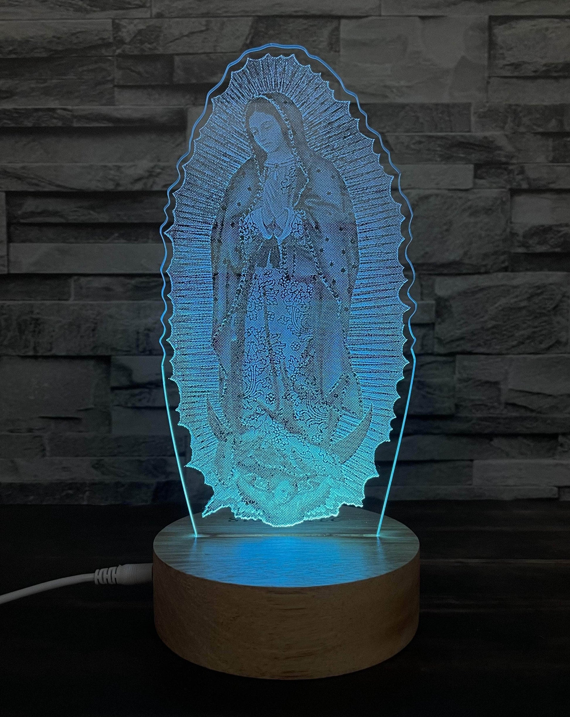 Lámpara Led Virgen De Guadalupe lámparas COLORES / SIN GRABADO